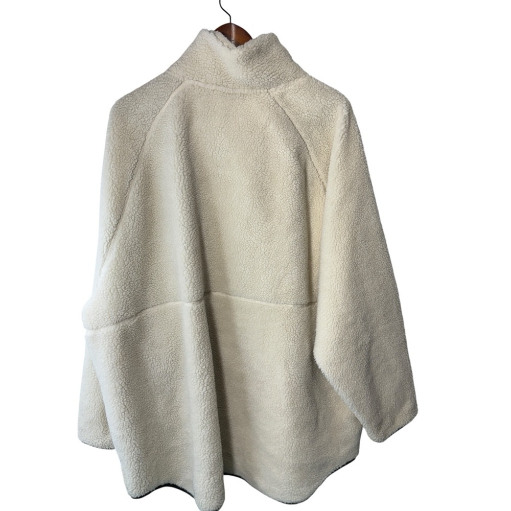 Old Navy Cozy Teddy Sherpa Long Zip Jacket Size XXL Relaxed Oversized Boxy - Picture 7 of 10